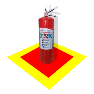 Adesivo de Demarcação de Solo para Extintores e Hidrantes – Vinílico