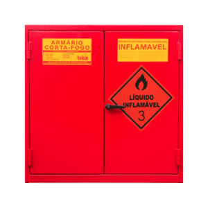 Armário Corta-Fogo para Inflamáveis – Capacidade 30 Galões – 1000x1000x450 mm