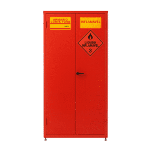Armário Corta-Fogo para Inflamáveis – Capacidade 60 Galões – 2000x1000x450 mm