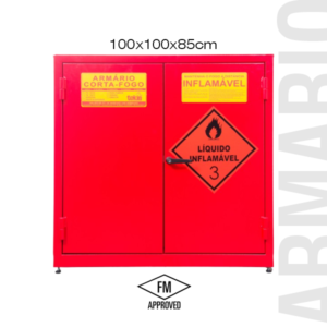 Armário Corta-Fogo para Inflamáveis 1000x1000x450mm