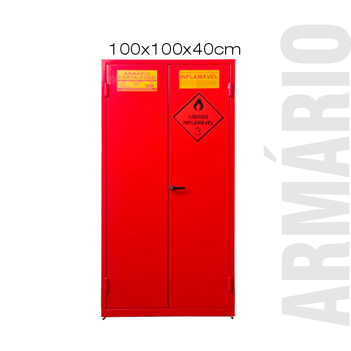 Armário Corta-Fogo para Inflamáveis 1000x2000x450mm
