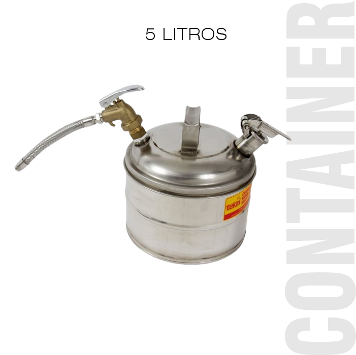 Container de Segurança Capacidade de 5 Litros Dupla Válvula