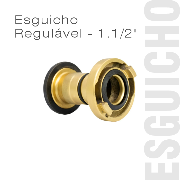 Esguicho Regulável 1.1/2" em Latão (Padrão Storz)