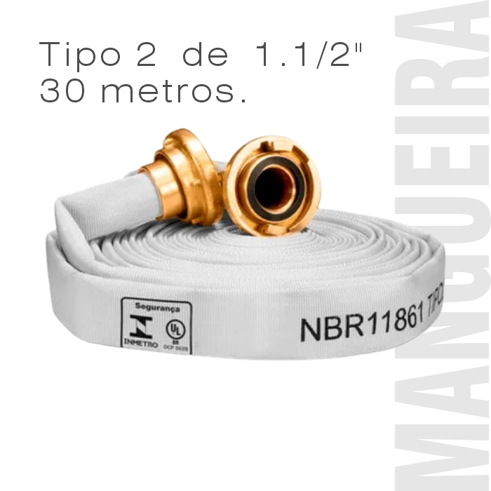 Mangueira de Incêndio Tipo 2 - 1.1/2" 30 Metros (Comercial e Industrial)